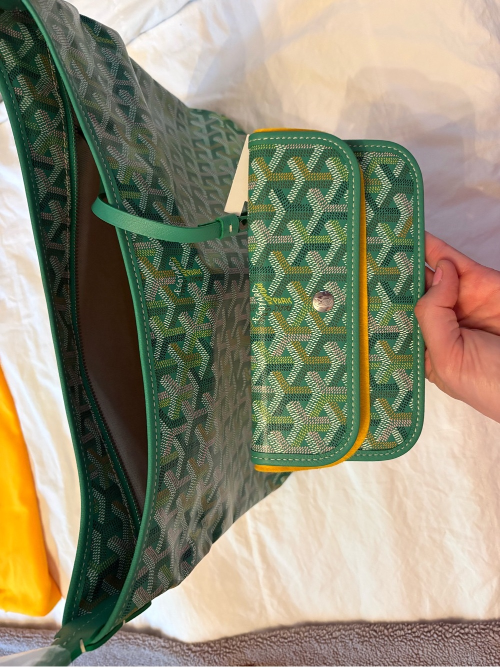 Goyard Special Edition Meadow Green Boheme Hobo Bag with custom artwork - Picture 4 of 4